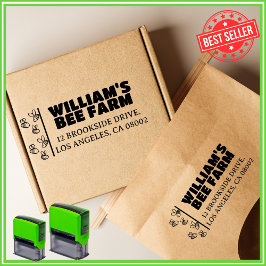 Business Returadress för unik biodlingsfamilj Självfärgande Stämpel