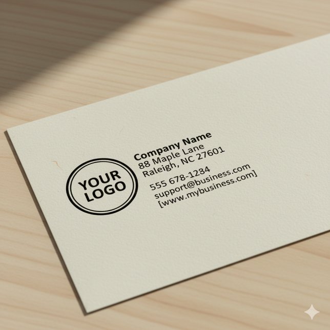 Business Return Address | Logo Professional Modern Självfärgande Stämpel (Skapare uppladdad)