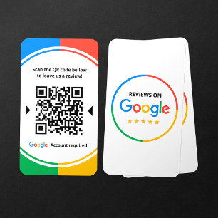 Business Review Link Google 5 Star Review QR-kod Visitkort