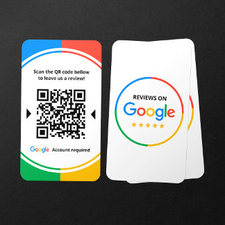 Business Review Link Google 5 Star Review QR-kod Visitkort