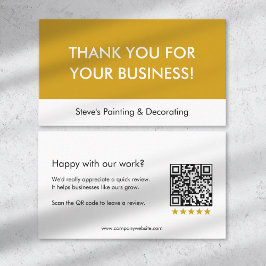 Business Review Thank You QR Code Minimal Rabattkort