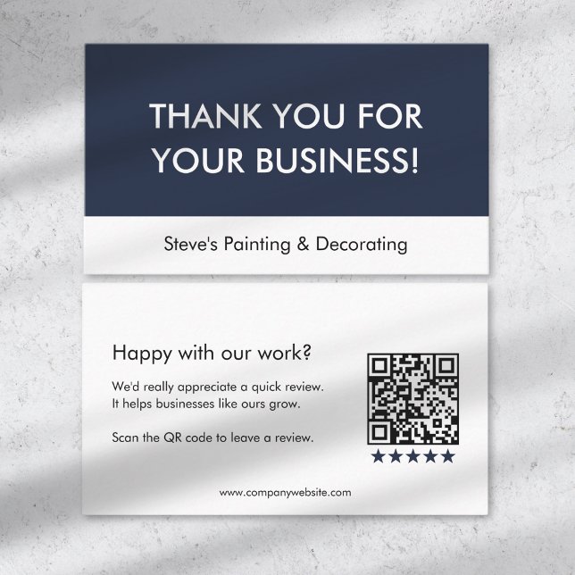 Business Review Thank You QR Code Modern Simple Rabattkort (Skapare uppladdad)