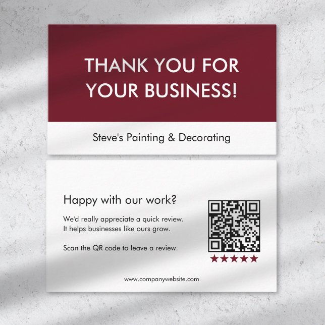 Business Review Thank You QR Code Rabattkort (Skapare uppladdad)
