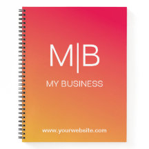 Business Rosa Orange Gradient Monogram