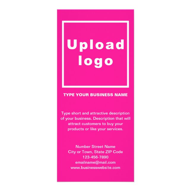 Business Rosa Rack Card Reklamkort (Framsidan)