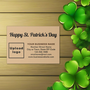 Business Saint patrick Hälsning på Light Brown Tilläggskort
