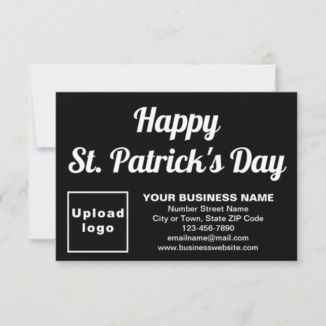 Business Saint patrick Small Black-plattkort (Framsida)