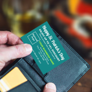 Business Saint patrick Teal Grönt Rabattkort
