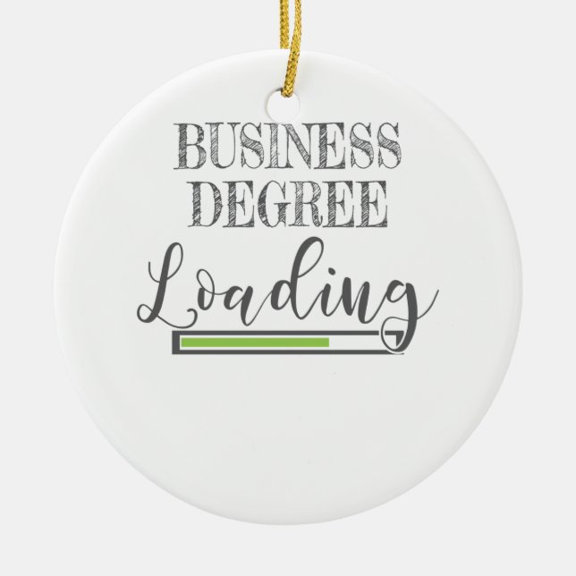 Business School Student Gift Business Degree Loadi Julgransprydnad Keramik (Framsidan)