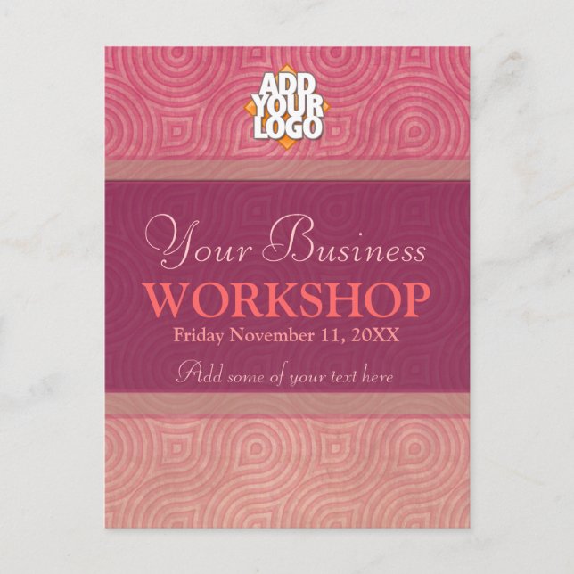 Business Seminar Workshop Invitation template Inbjudan Vykort (Framsida)