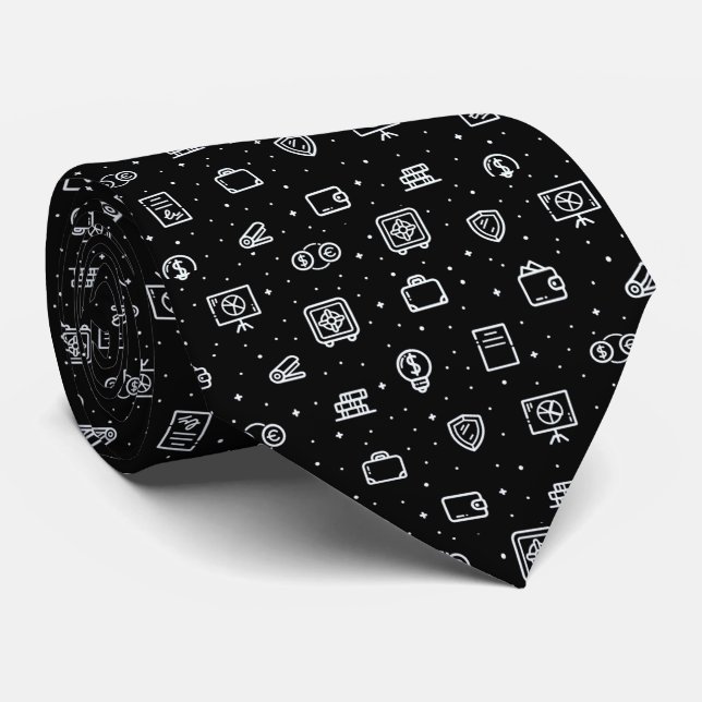 Business Silke Mönster Neck Tie Slips (Rullad)