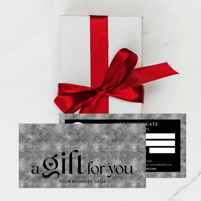 Business Silver Black Helgdagars Gift-certifikat (Skapare uppladdad)