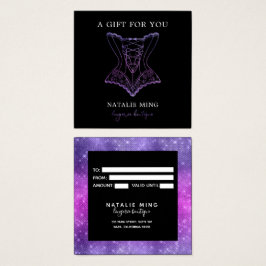 Business Snöre Lingerie Boutique Gift Card Fyrkantigt Visitkort