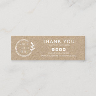 Business Tack Anpassningsbar Logotyp Social Media Mini Visitkort