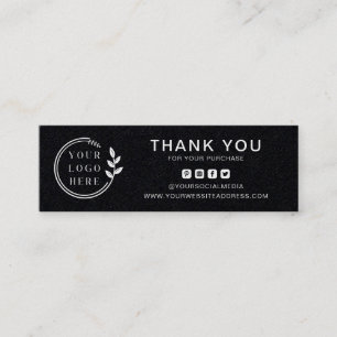 Business Tack Anpassningsbar Logotyp Social Media Mini Visitkort