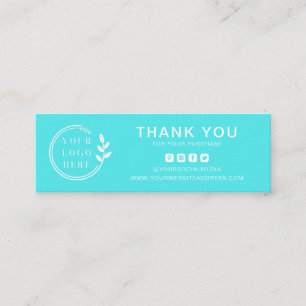 Business Tack Anpassningsbar Logotyp Social Media Mini Visitkort