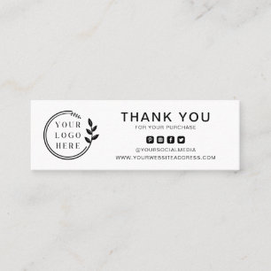 Business Tack Anpassningsbar Logotyp Social Media Mini Visitkort