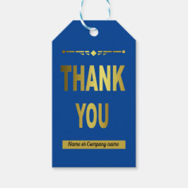 Business Tack Blue Typography Gift-Märkre Presentetikett