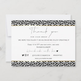 Business Tack Elegant Black Guld Logotyp