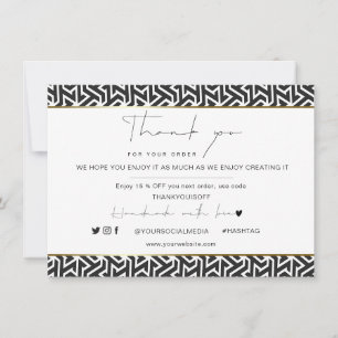 Business Tack Elegant Black Guld Logotyp