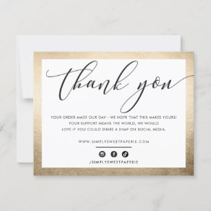 BUSINESS TACK elegant black guld look LOGOTYP Kort