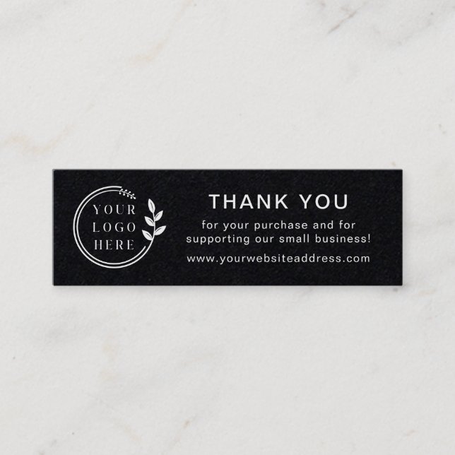 Business Tack for Order Anpassningsbar Logotyp Mini Visitkort (Framsida)