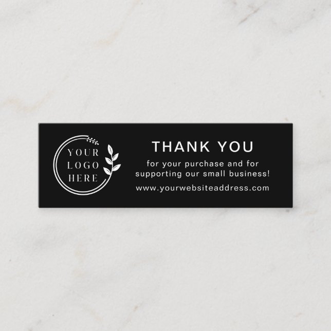 Business Tack for Order Anpassningsbar Logotyp Mini Visitkort (Framsida)