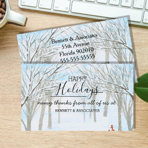 Business Tack glad helg julgran Visitkort