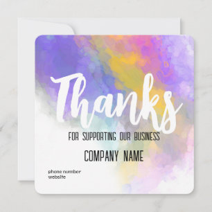 Business Tack Modern Colorour Watercolor Art Kort