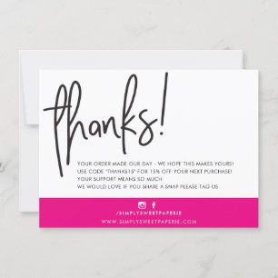 BUSINESS TACK modern hanterad fuschia Kort