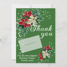 Business Tack Poinsettia Gift Card Holder
