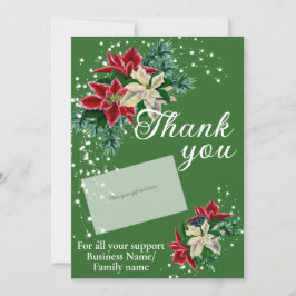 Business Tack Poinsettia Gift Card Holder Julkort