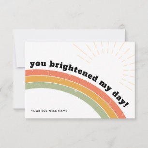 Business Tack Retro Rainbow Sol Bright Day Inbjudningar