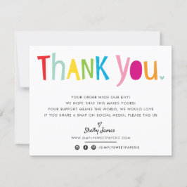 BUSINESS TACK roligt - ljusfärgad typografi Kort