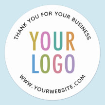 Business Tack Stickers Anpassningsbar Logotyp Roun