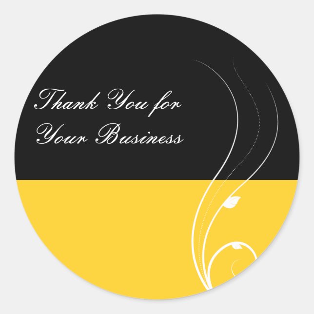 Business Tack Stickers Runt Klistermärke (Framsida)