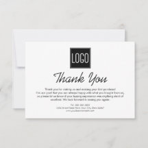 Business Tackkort| Din Logotyp