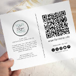 Business Tackkort QR-kod Flygblad<br><div class="desc">Ett enkelt sätt att tacka kunder och kunder som har gjort en beställning är att köpa en flygbutik. Fallen har din affärs-logotyp,  företagets kontaktuppgifter,  social-mediekonton,  QR-kod och ett tack för personligen.</div>