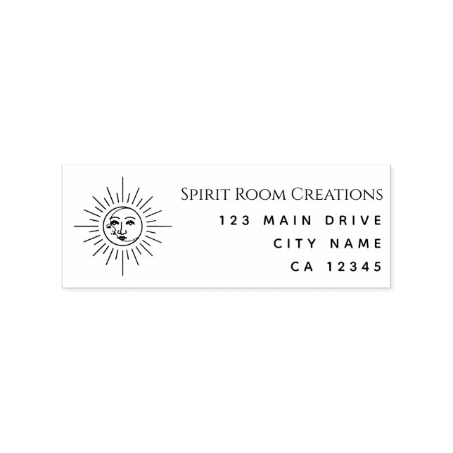 Business Tarot Sol Returadress Stämpel (Tryck)