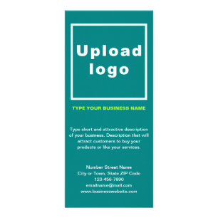Business Teal Rack-kort Reklamkort