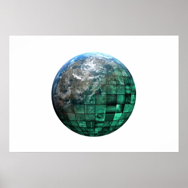 Business Technology Global Network med Futuristisk Poster (Framsidan)