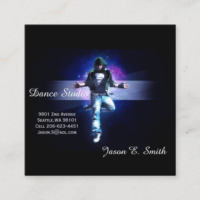Business Telefonkort-Dance Studio-exempel (Framsida)