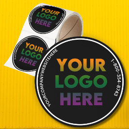 Business Thank You Logo Social Media Runt Klistermärke