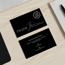 Business Thank You Modern Packaging Insert Visitkort