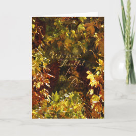 Business Thanksgiving Card/Höst löv Helgkort