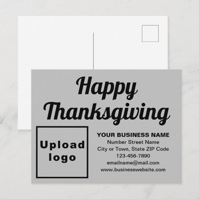 Business Thanksgiving Grått Helgdag-vykort Helg Vykort (Fram/baksida)