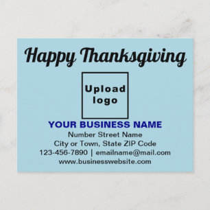 Business Thanksgiving Hälsning på Light Blue Vykort