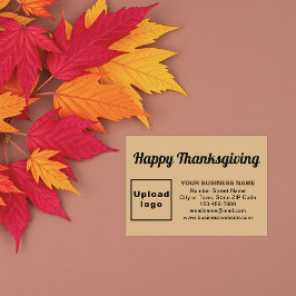 Business Thanksgiving Hälsning på Light Brown Tilläggskort