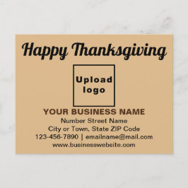 Business Thanksgiving Hälsning på Light Brown Vykort