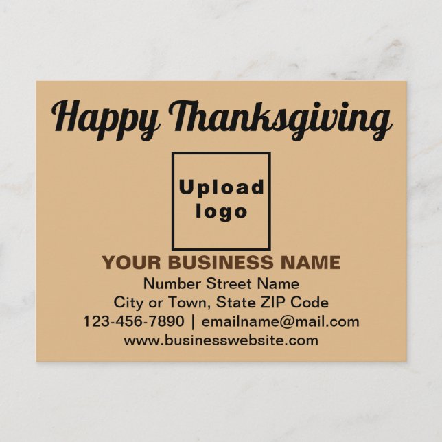 Business Thanksgiving Hälsning på Light Brown Vykort (Framsida)
